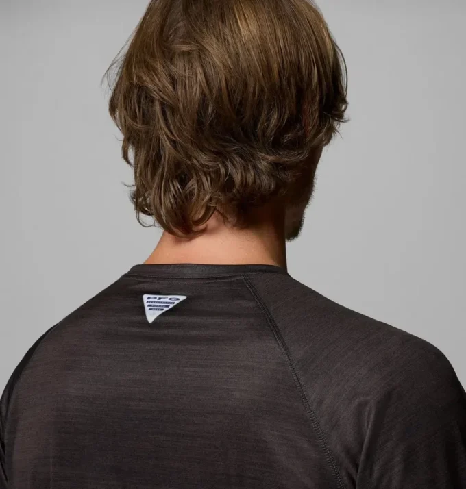 Men Collegiate PFG Terminal Tackle™ Heather Long Sleeve Shirt – Georgia