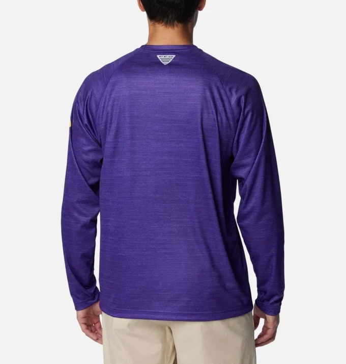 Men Collegiate PFG Terminal Tackle™ Heather Long Sleeve Shirt – LSU Men Collegiate PFG Terminal Tackle™ Heather Long Sleeve Shirt – LSU