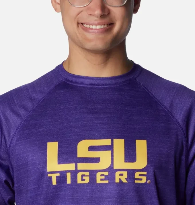 Men Collegiate PFG Terminal Tackle™ Heather Long Sleeve Shirt – LSU Men Collegiate PFG Terminal Tackle™ Heather Long Sleeve Shirt – LSU