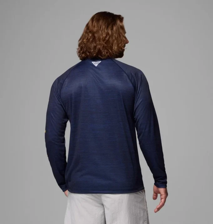Men Collegiate PFG Terminal Tackle™ Heather Long Sleeve Shirt – Michigan