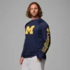 Men Collegiate PFG Terminal Tackle™ Heather Long Sleeve Shirt – Michigan