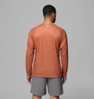 Men Collegiate PFG Terminal Tackle™ Heather Long Sleeve Shirt – Texas Men Collegiate PFG Terminal Tackle™ Heather Long Sleeve Shirt – Texas