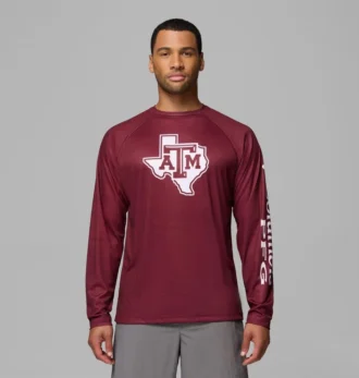 Men Collegiate PFG Terminal Tackle™ Heather Long Sleeve Shirt – Texas A&M Men Collegiate PFG Terminal Tackle™ Heather Long Sleeve Shirt – Texas A&M
