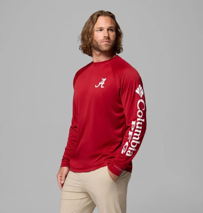 Men Collegiate PFG Terminal Tackle™ Long Sleeve Shirt – Alabama