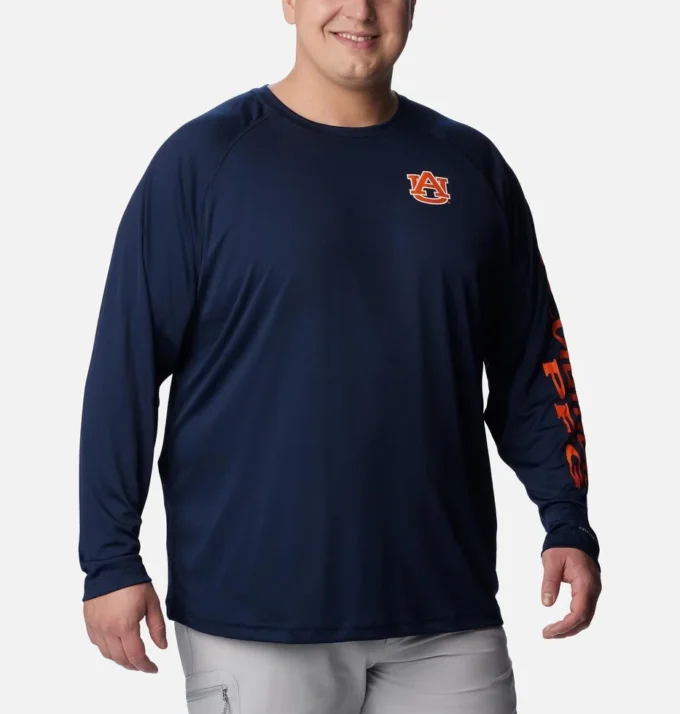 Men Collegiate PFG Terminal Tackle™ Long Sleeve Shirt – Big – Auburn