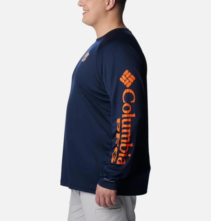 Men Collegiate PFG Terminal Tackle™ Long Sleeve Shirt – Big – Auburn