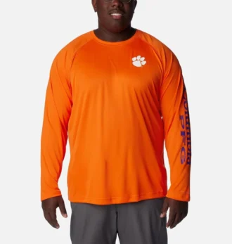 Men Collegiate PFG Terminal Tackle™ Long Sleeve Shirt – Big – Clemson