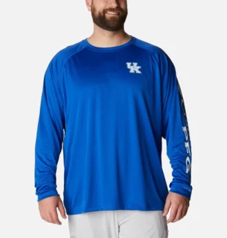 Men Collegiate PFG Terminal Tackle™ Long Sleeve Shirt – Big – Kentucky Men Collegiate PFG Terminal Tackle™ Long Sleeve Shirt – Big – Kentucky