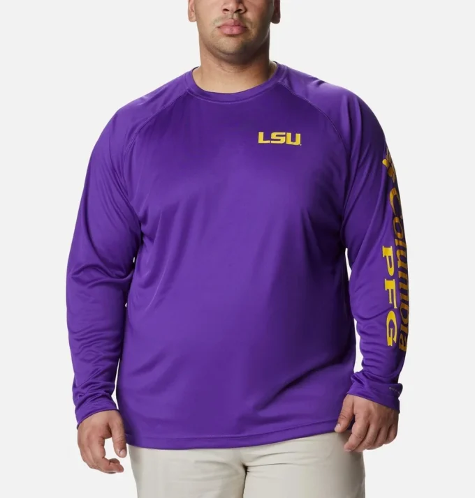 Men Collegiate PFG Terminal Tackle™ Long Sleeve Shirt – Big – LSU