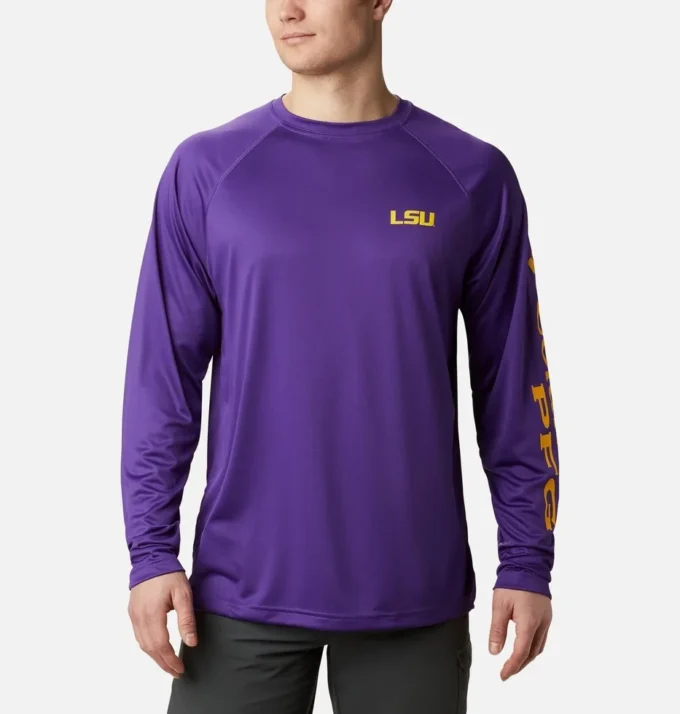 Men Collegiate PFG Terminal Tackle™ Long Sleeve Shirt – LSU