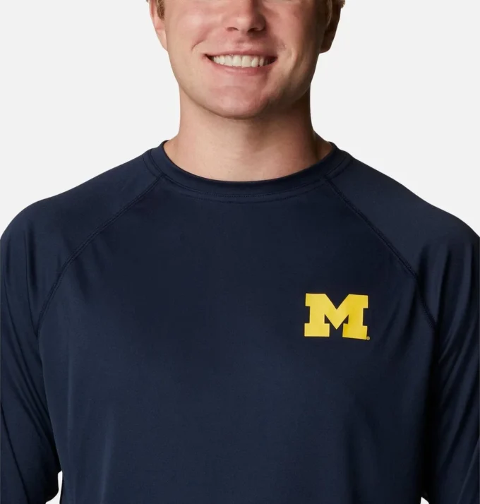 Men Collegiate PFG Terminal Tackle™ Long Sleeve Shirt – Michigan
