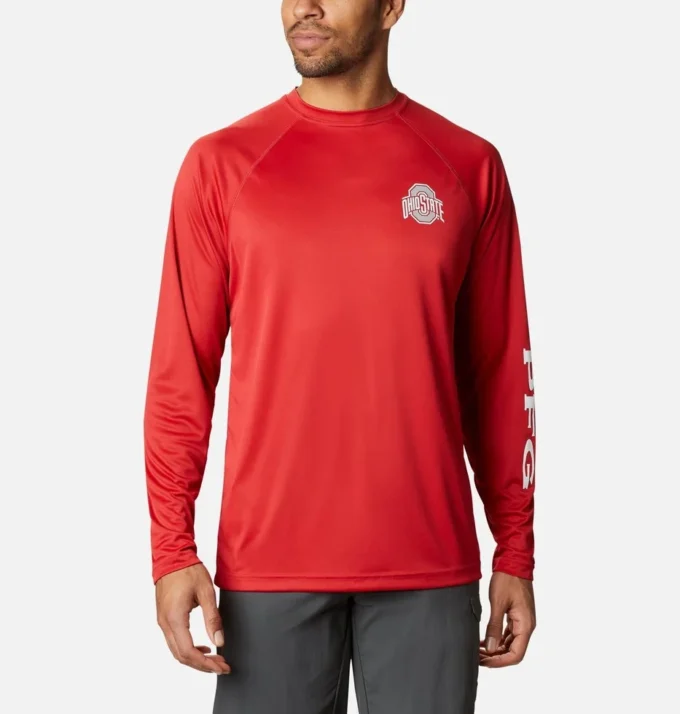 Men Collegiate PFG Terminal Tackle™ Long Sleeve Shirt – Ohio State