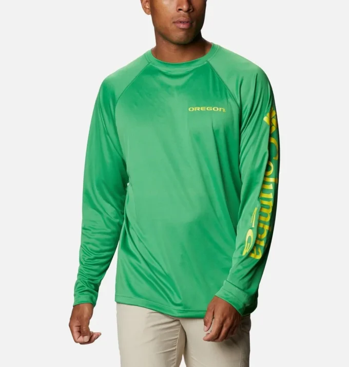 Men Collegiate PFG Terminal Tackle™ Long Sleeve Shirt – Tall – Oregon Men Collegiate PFG Terminal Tackle™ Long Sleeve Shirt – Tall – Oregon