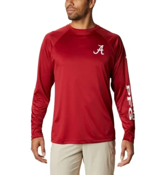 Men Collegiate PFG Terminal Tackle™ Long Sleeve Shirt – Tall – Alabama