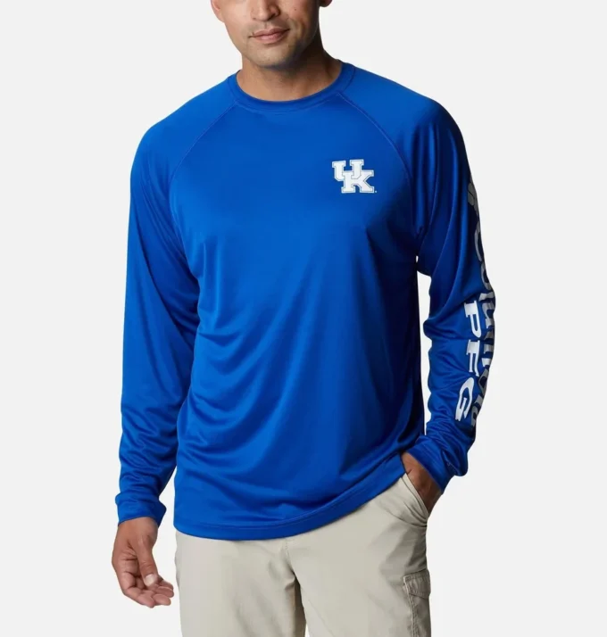Men Collegiate PFG Terminal Tackle™ Long Sleeve Shirt – Tall – Kentucky