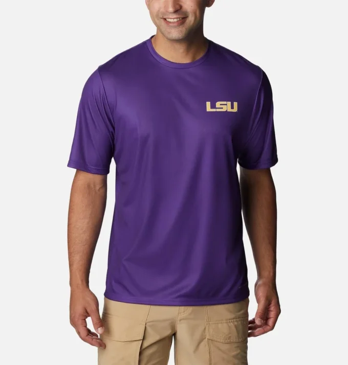 Men Collegiate PFG Terminal Tackle™ Short Sleeve Shirt – LSU