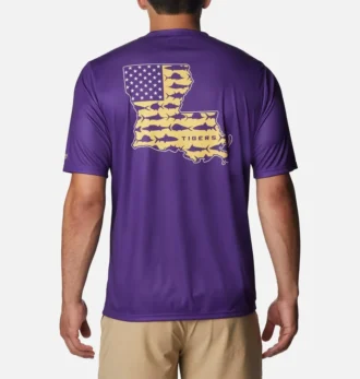 Men Collegiate PFG Terminal Tackle™ Short Sleeve Shirt – LSU