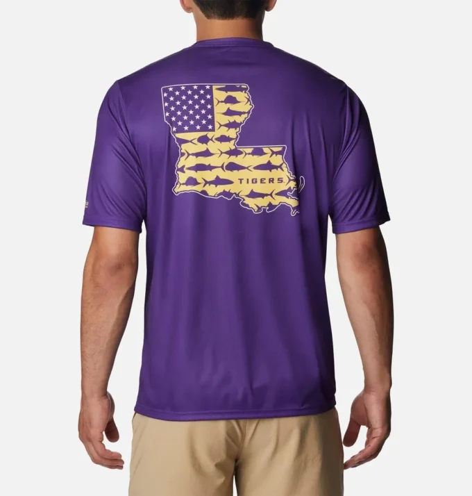 Men Collegiate PFG Terminal Tackle™ Short Sleeve Shirt – LSU