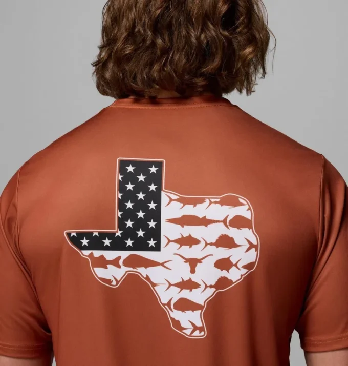 Men Collegiate PFG Terminal Tackle™ Short Sleeve Shirt – Texas
