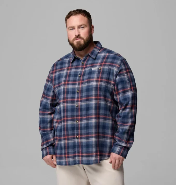 Men Cornell Woods™ Flannel Long Sleeve Shirt – Big