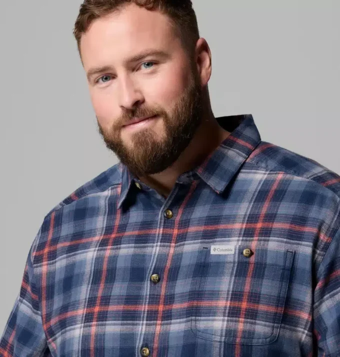 Men Cornell Woods™ Flannel Long Sleeve Shirt – Big
