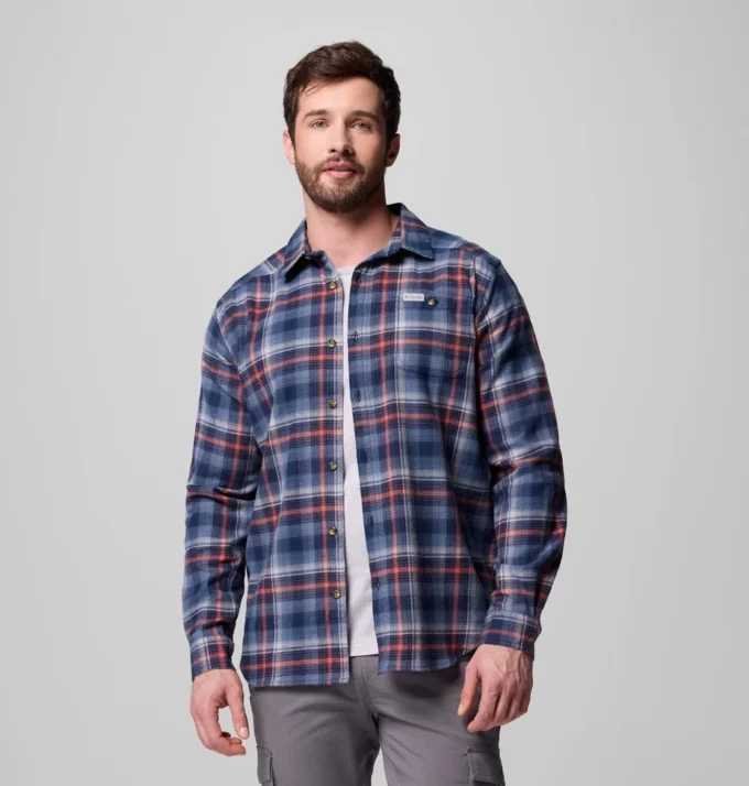 Men Cornell Woods™ Flannel Long Sleeve Shirt – Tall