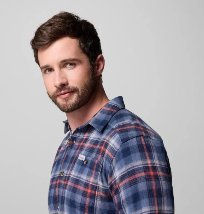 Men Cornell Woods™ Flannel Long Sleeve Shirt – Tall