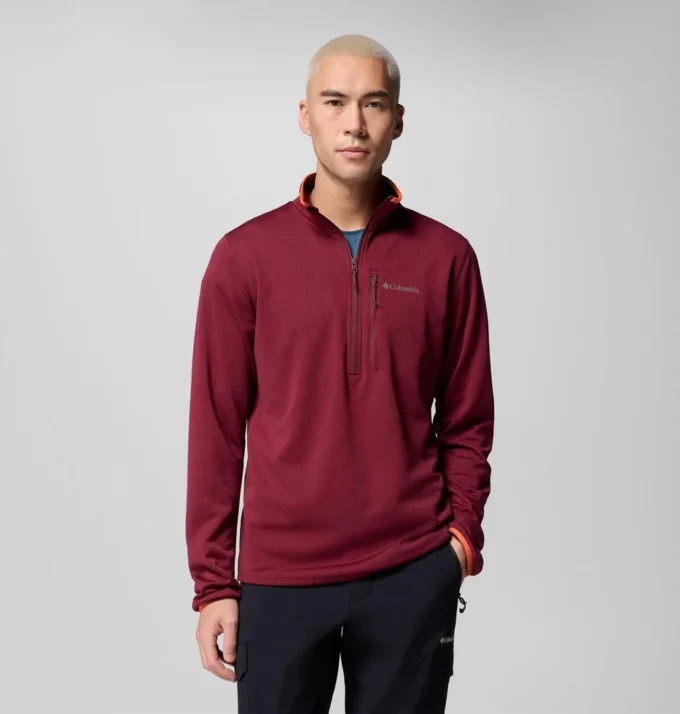 Men Essential Hike™ Grid Fleece Half Zip Pullover