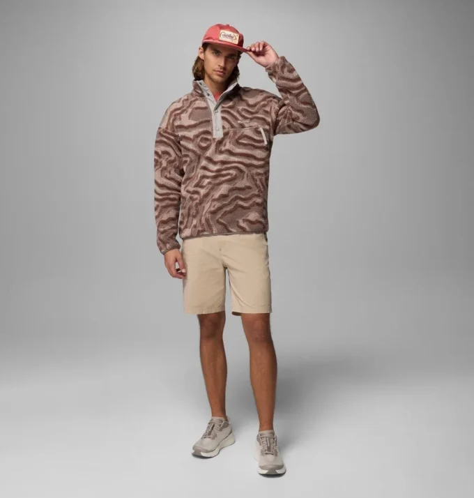 Men Helvetia™ II Printed Half Snap Printed Fleece Pullover