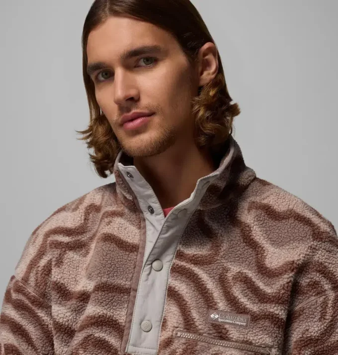 Men Helvetia™ II Printed Half Snap Printed Fleece Pullover