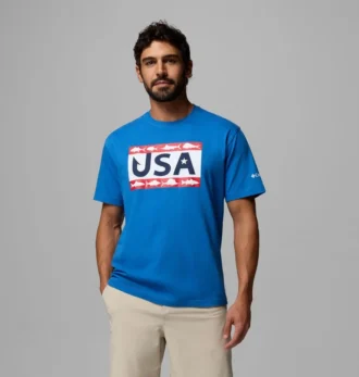Men PFG™ Silver Bank Americana Hook Flag T-Shirt