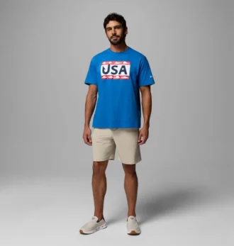 Men PFG™ Silver Bank Americana Hook Flag T-Shirt