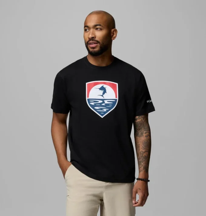 Men PFG™ Silver Bank Americana Marlin T-Shirt