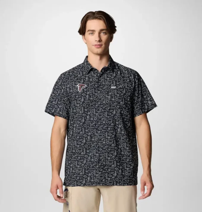 Men PFG Super Slack Tide™ Short Sleeve Shirt – Atlanta Falcons Men PFG Super Slack Tide™ Short Sleeve Shirt – Atlanta Falcons