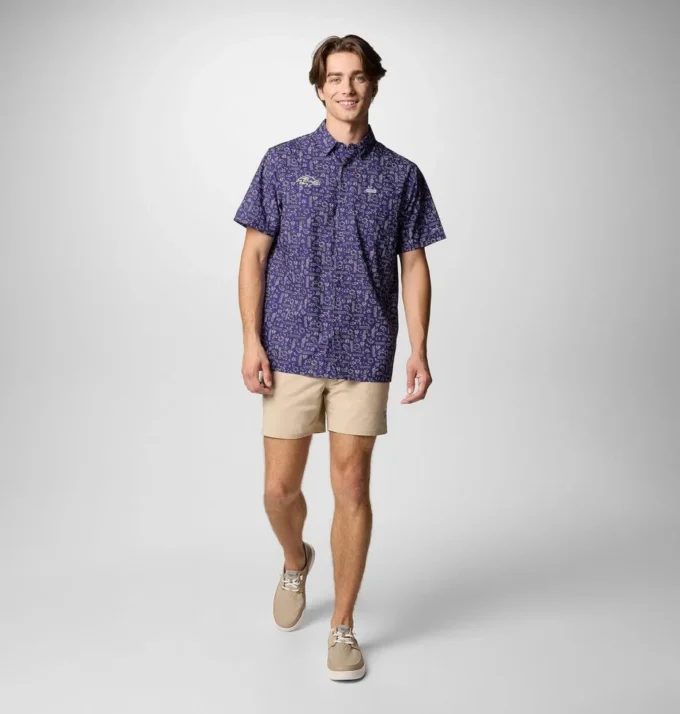 Men PFG Super Slack Tide™ Short Sleeve Shirt – Baltimore Ravens Men PFG Super Slack Tide™ Short Sleeve Shirt – Baltimore Ravens