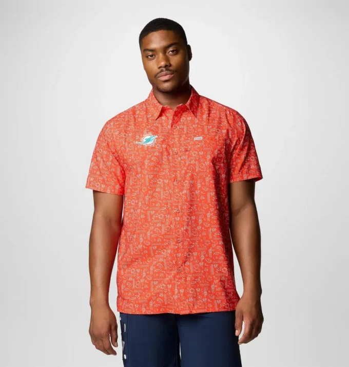 Men PFG Super Slack Tide™ Short Sleeve Shirt – Miami Dolphins Men PFG Super Slack Tide™ Short Sleeve Shirt – Miami Dolphins
