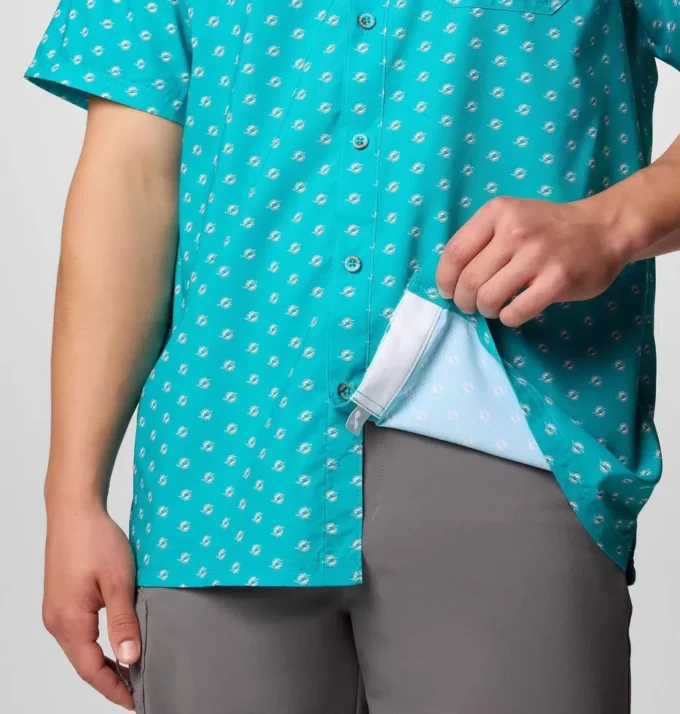 Men PFG Super Slack Tide™ Short Sleeve Shirt – Miami Dolphins Men PFG Super Slack Tide™ Short Sleeve Shirt – Miami Dolphins