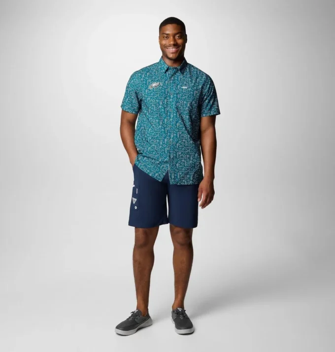 Men PFG Super Slack Tide™ Short Sleeve Shirt – Philadelphia Eagles Men PFG Super Slack Tide™ Short Sleeve Shirt – Philadelphia Eagles