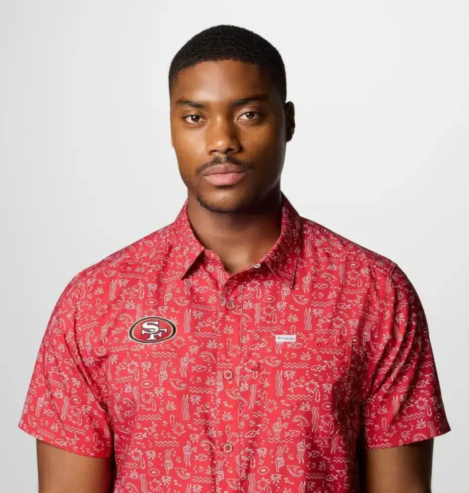 Men PFG Super Slack Tide™ Short Sleeve Shirt – San Francisco 49ers Men PFG Super Slack Tide™ Short Sleeve Shirt – San Francisco 49ers