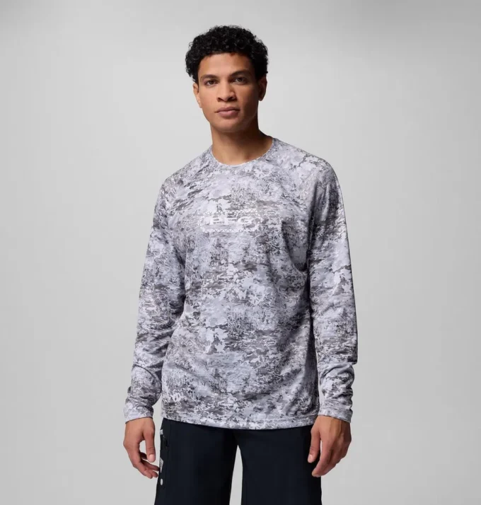 Men PFG Super Solar Stream™ Border Hex Long Sleeve Shirt Men PFG Super Solar Stream™ Border Hex Long Sleeve Shirt