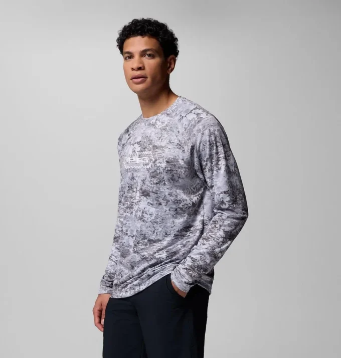 Men PFG Super Solar Stream™ Border Hex Long Sleeve Shirt Men PFG Super Solar Stream™ Border Hex Long Sleeve Shirt