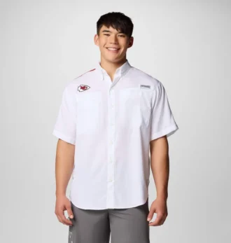 Men PFG Tamiami™ Colorblocked Short Sleeve Shirt – Kansas City Chiefs