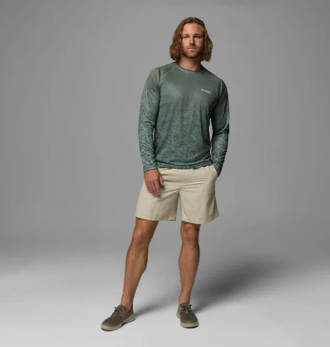 Men Super Terminal Tackle PFG™ Border Circle Long Sleeve Shirt