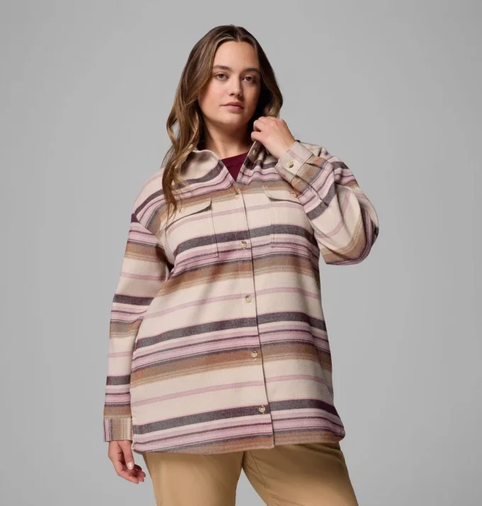 Women Blue Point Creek™ Shirt Jacket – Plus Size