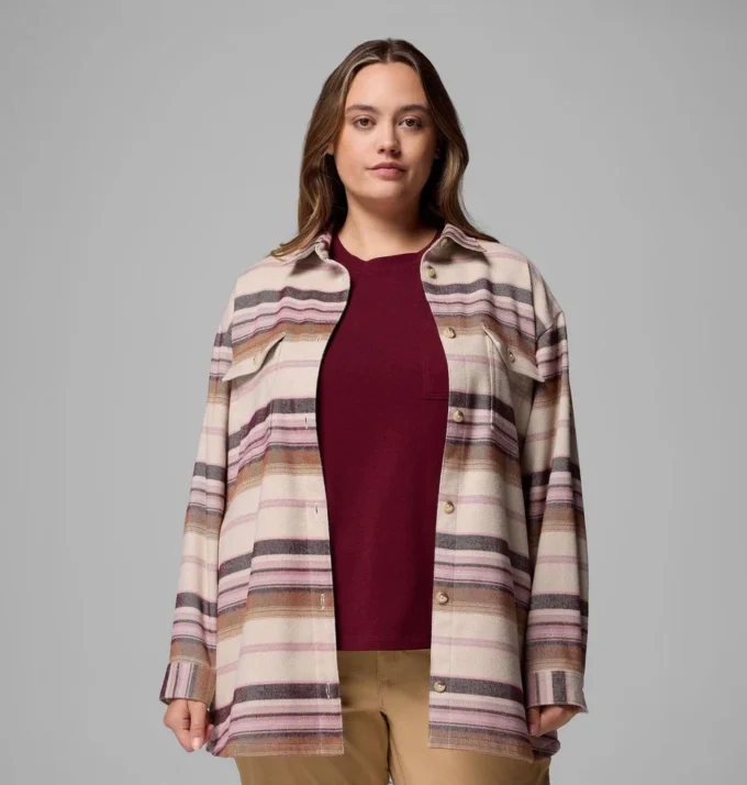 Women Blue Point Creek™ Shirt Jacket – Plus Size