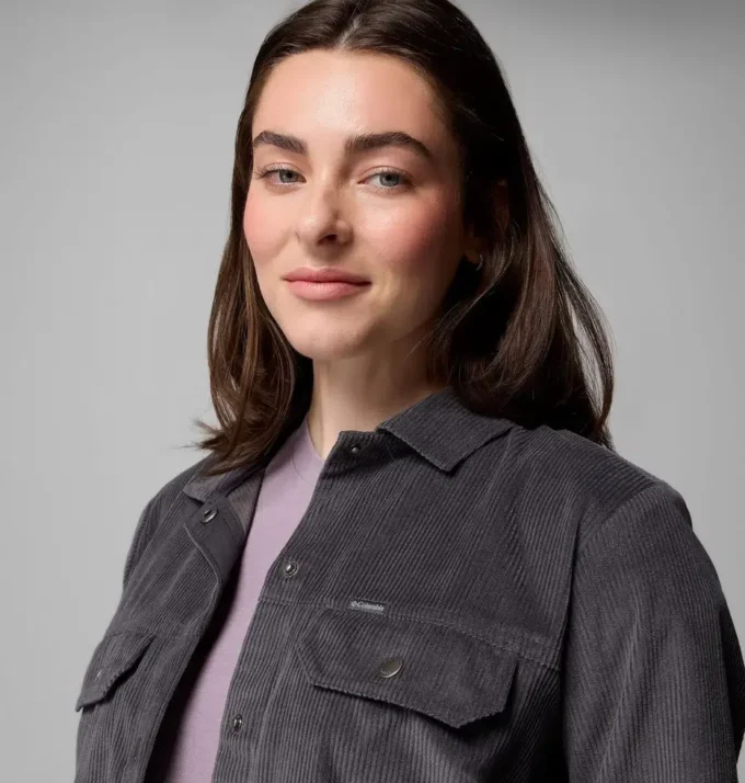 Women Blue Point Creek™ Short Corduroy Shirt Jacket