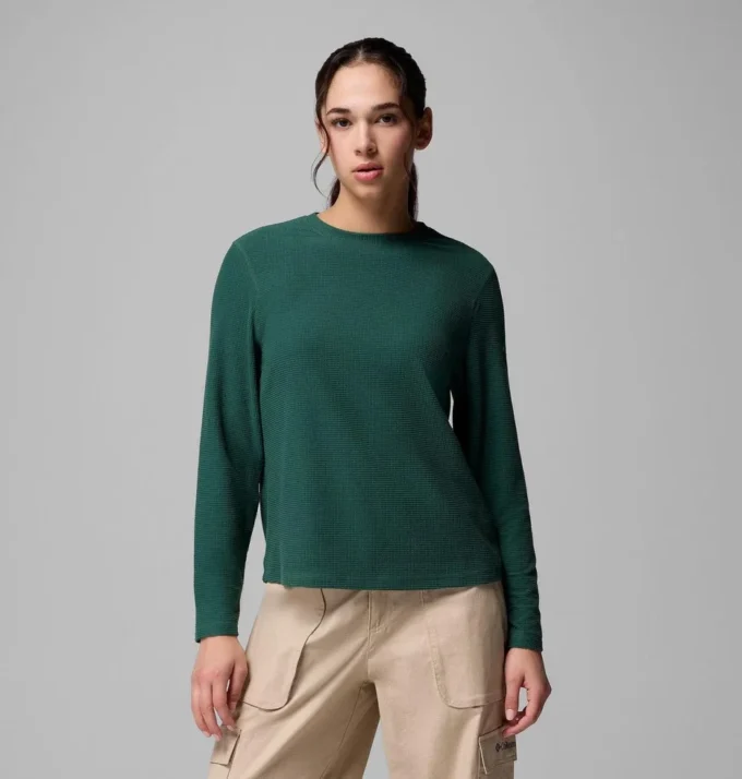 Women Brea Falls™ Grid Crew Long Sleeve Shirt Women Brea Falls™ Grid Crew Long Sleeve Shirt