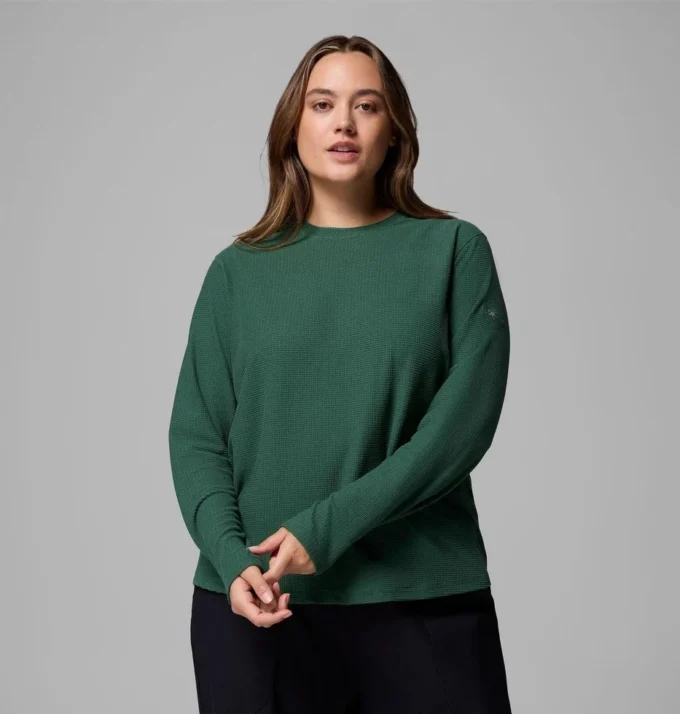Women Brea Falls™ Grid Crew Long Sleeve Shirt – Plus Size Women Brea Falls™ Grid Crew Long Sleeve Shirt – Plus Size