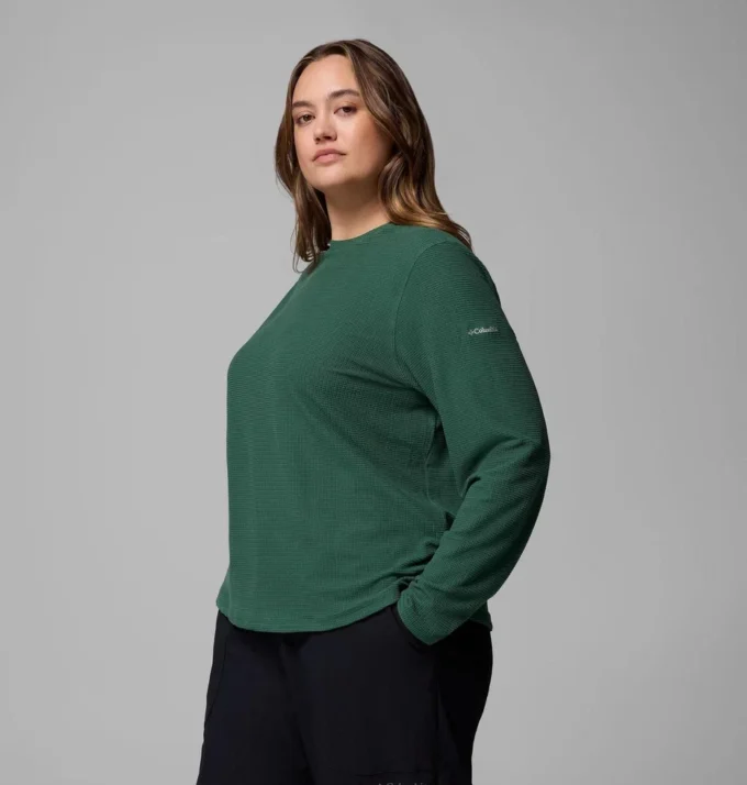 Women Brea Falls™ Grid Crew Long Sleeve Shirt – Plus Size Women Brea Falls™ Grid Crew Long Sleeve Shirt – Plus Size