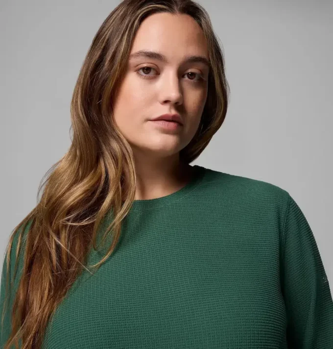 Women Brea Falls™ Grid Crew Long Sleeve Shirt – Plus Size Women Brea Falls™ Grid Crew Long Sleeve Shirt – Plus Size